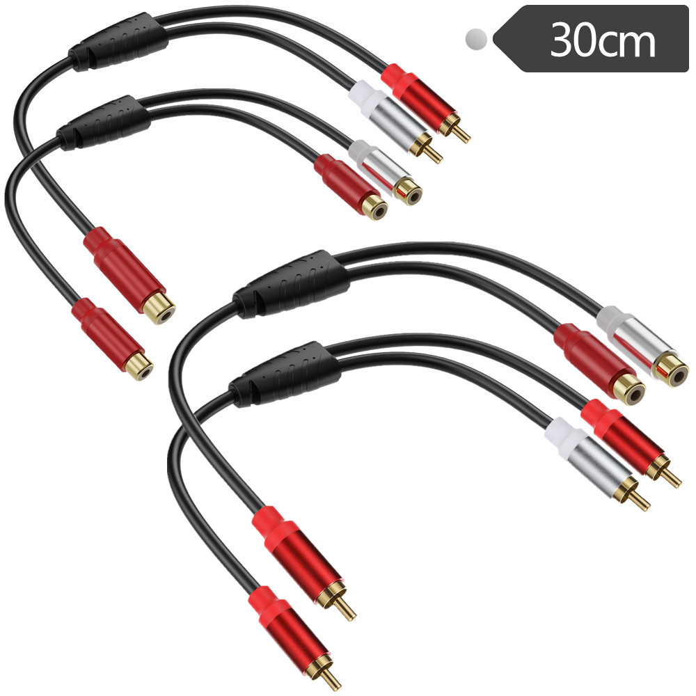 Audio Splitter Y - 0.3 متر RCA كابل الصوت RCA
