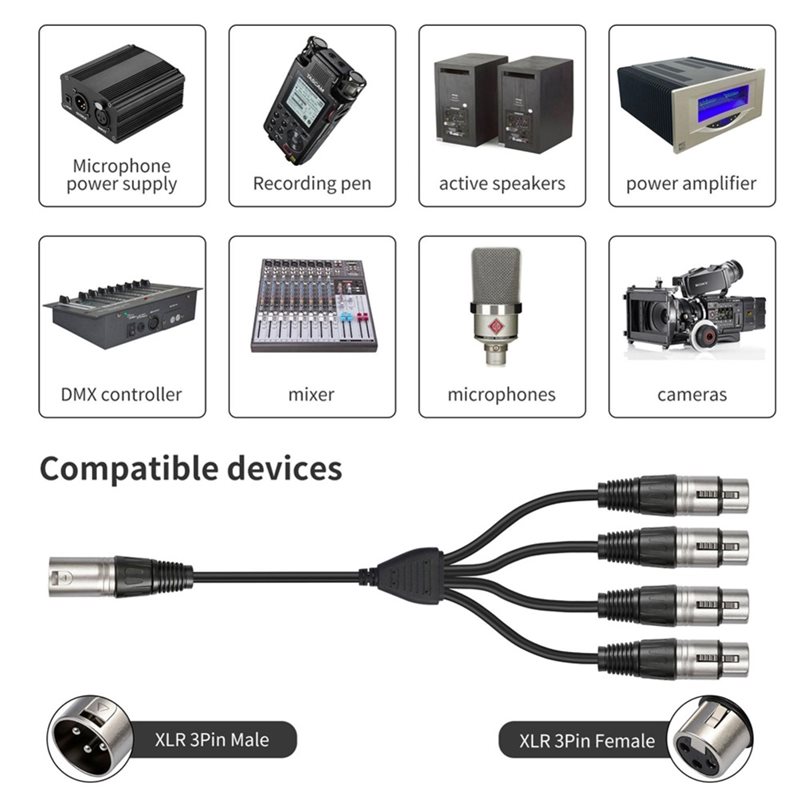كابل صوتي PHILE-3 بمنفذ XLR ذك - مراجعة Audio Splitter Y وسعره
